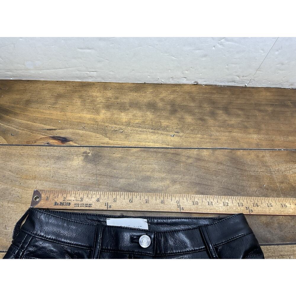 Aritzia The Melina Wilfred Size 4 Black Vegan Faux Leather High Rise Pants - Picture 8 of 10